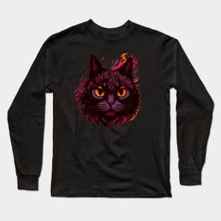 Cat with Glasses Long Sleeve T-Shirt